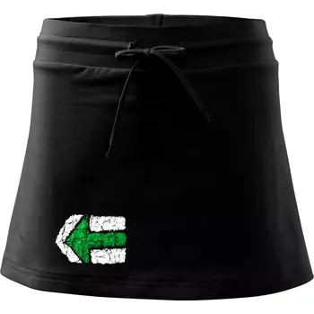 Dámská sukně Párová turistická značka zelená - Sportovní sukně - two in one - XL ( Černá )