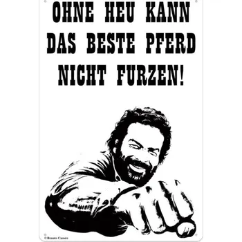 Plakát Bud Spencer a Terence Hill Cedule Bud Spencer Pferd Faust 20x30cm