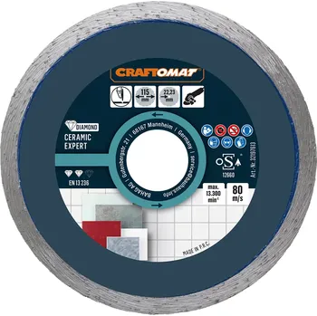 Řezný kotouč Craftomat Diamantový řezný kotouč Ceramic Expert, ø 115 × 1,6 × 22,23 mm 6680016