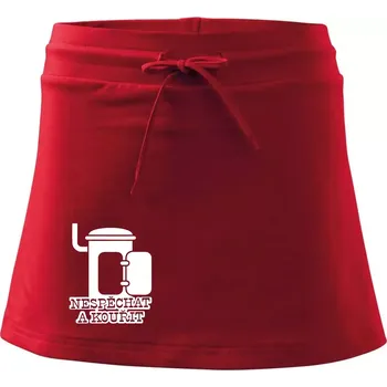 Dámská sukně Nespěchat a kouřit - Sportovní sukně - two in one - XS ( Červená )