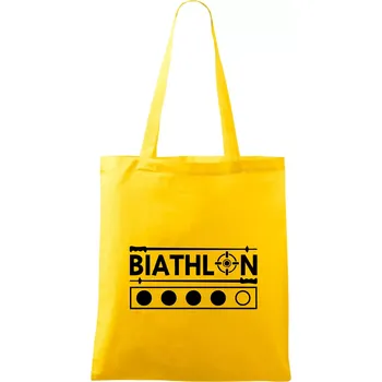Biathlon terč a hůlky - Taška bavlněná - 42 x 38 cm ( Žlutá )