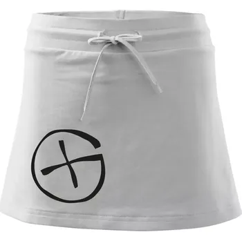 Dámská sukně Geocachka - Sportovní sukně - two in one - S ( Bílá )