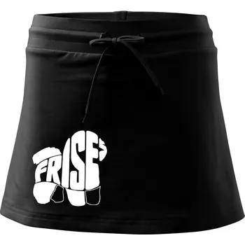 Dámská sukně Bišonek - fries nápis v těle - Sportovní sukně - two in one - XS ( Černá )