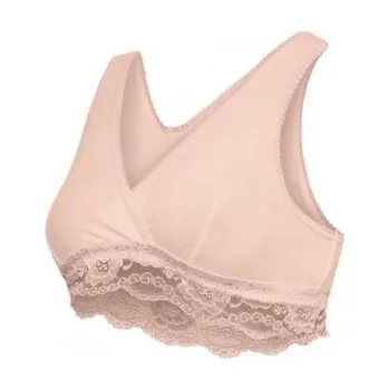 Těhotenská móda Carriwell Křížená kojící podprsenka vhodná i ke spaní - Béžová, vel. M