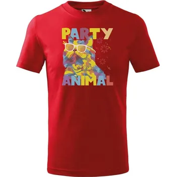 Dětská móda DOBRÝ TRIKO Dětské tričko s potiskem Party animal Velikost: 146/10 let, Barva: Červená
