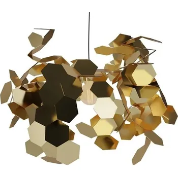 Zava Andromeda, závěsné designové svítidl 1x E14, broušená mosaz, prům. 30cm