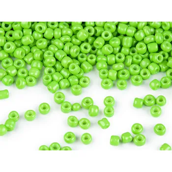 Korálek Rokajl 12/0 - 2 mm neprůhledný Varianta: 844L zelená sv., Balení: 50 g
