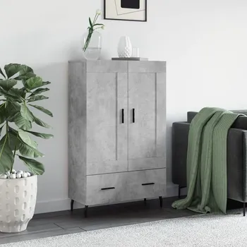 Příborník do zásuvky vidaXL Skříň highboard 69,5 x 31 x 115 cm kompozitní dřevo [830344] Barva: Betonová šedá