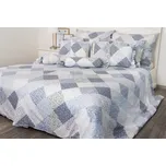 Podpěrová s.r.o. Bavlněné povlečení POMNĚNKOVÝ PATCHWORK Velikost: 140x200 cm (1 ks), 70x90 cm (1 ks)