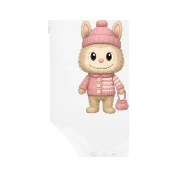 Žertovný předmět Panenka Bubu ve svetru - dětské body s potiskem – dárek pro fanoušky Labubu- Tričkový.cz