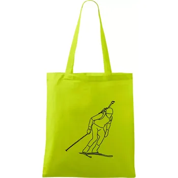 Biatlonista skica - Taška bavlněná - 42 x 38 cm ( Limetková )