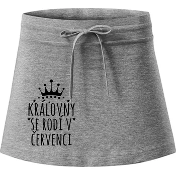 Dámská sukně Královny se rodí v červenci - Sportovní sukně - two in one - M ( Tmavě šedý melír )