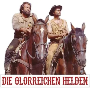 Plakát Bud Spencer a Terence Hill Cedule Bud Spencer and Terence Hill 3D Die glorreichen Helden 45x45cm