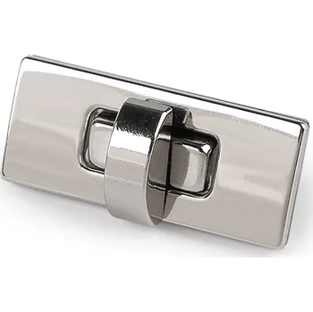 Sada zapínání na kabelku 20x45 mm, malé, 1 nikl