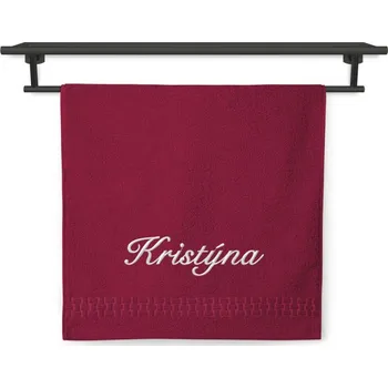 Osuška SE JMÉNEM 70x140 Ratanika bordó