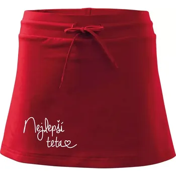 Dámská sukně Nejlepší teta - Sportovní sukně - two in one - XS ( Červená )