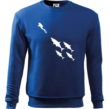 Chlapecké tričko Potápěč žraloci - Mikina Essential dětská - 146 cm/10 let ( Královská modrá )