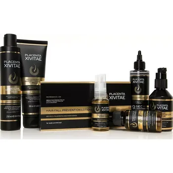 Přípravek proti padání vlasů Placenta XIVITAE komplexní sada 7 produktů proti vypadávání vlasů