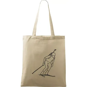 Nákupní taška Biatlonista skica - Taška bavlněná - 42 x 38 cm ( Naturální )