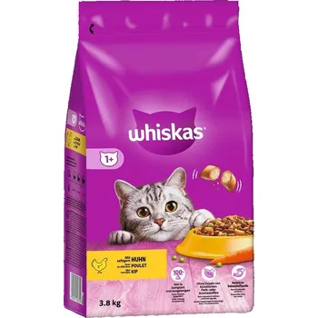 Krmivo pro kočku WHISKAS Adult 3,8 kg - suché krmivo pro dospělé kočky, s lahodným kuřecím masem