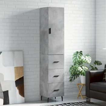 vidaXL Skříň highboard 34,5x34x180 cm kompozit [3198868] Barva: Betonová šedá