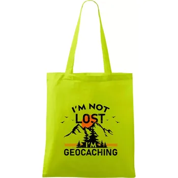 Im not lost - geocaching - Taška bavlněná - 42 x 38 cm ( Limetková )