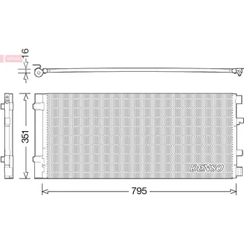 Výparník klimatizace Kondenzátor, klimatizace DENSO DCN23037