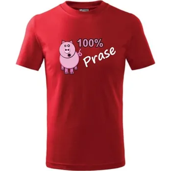 ON-DESIGN Dětské tričko s PRASETEM Velikost: 110 cm/4 roky, Barva: červená