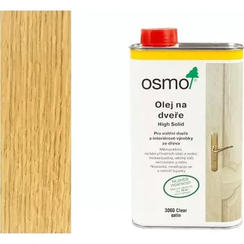 Olej na dřevo Osmo olej na dveře 3060 bezbarvý hedvábný polomat 1l
