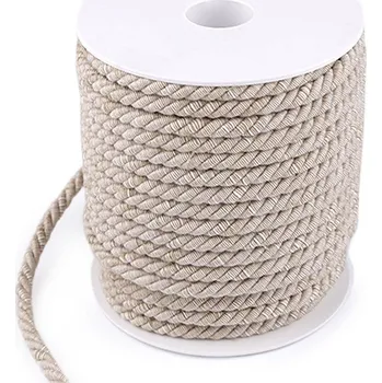 Šňůra na prádlo Kroucená šňůra dvoubarevná Ø6 mm macrame Varianta: 5 (C 4) béžová, Balení: 25 m