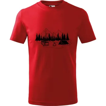 Dětská móda DOBRÝ TRIKO Dětské tričko Pod horami Velikost: 146/10 let, Barva: Červená