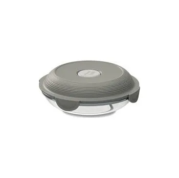 Svačinový box Maped Picnik Concept Adults - skleněný obědový box/talíř - šedý