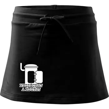 Dámské oblečení Nespěchat a kouřit - Sportovní sukně - two in one - L ( Černá )