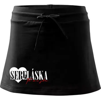 Dámská sukně Sebeláska ta mi jde - Sportovní sukně - two in one - XS ( Černá )