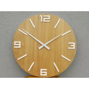 Nástěnné hodiny Rustikální hnědo-bílé