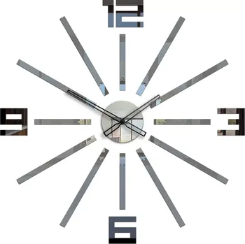 Hodiny 3D nalepovací hodiny Briliant šedé