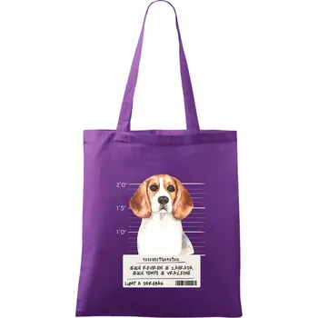 Lump a darebák bígl - Taška bavlněná - 42 x 38 cm ( Fialová )