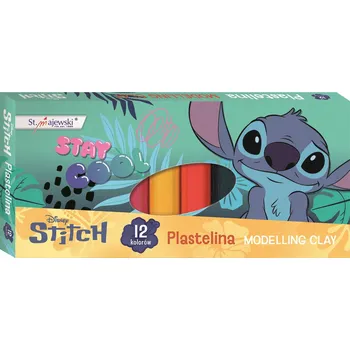 Modelovací hmota Plastelína 12 barev v krabičce Stitch Stay Cool