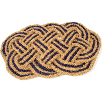 Rohožka Kokosová vstupní rohož Blue Oval - 75 x 45 x 3,5 cm