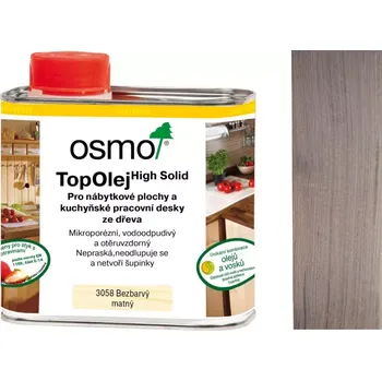 Olej na dřevo Osmo Top olej na kuchyňské a pracovní desky 3037 bílá 0,5l
