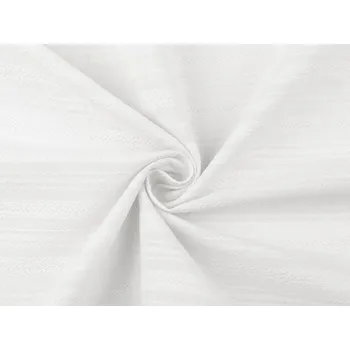 Bavlněná látka / plátno s krajkovým efektem METRÁŽ - 1 bílá