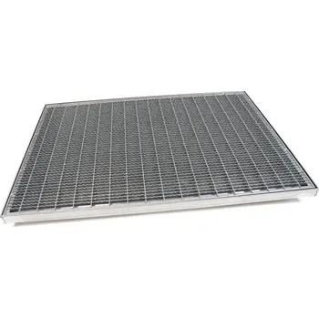 Rohožka Venkovní kovová čisticí rohož s odtokovou vanou pro vstupní prostory 60 x 80 x 2,5 cm