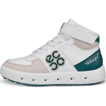 ECCO Street 720 dámské kožené Gore-Tex golfové boty, shadow white bílé, standardní, bez spajků, 36
