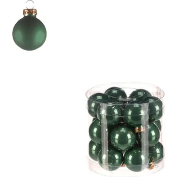 Kulaté skleněné ozdoby - pr. 3 cm, zelené, cena za balení (18 ks) - VAK142-3