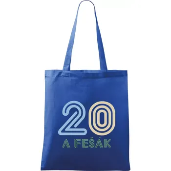 20 a fešák - Taška bavlněná - 42 x 38 cm ( Královská modrá )