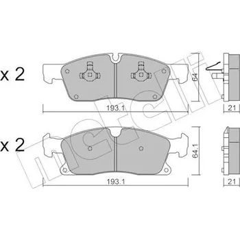 Brzdová destička Sada brzdových destiček, kotoučová brzda METELLI 22-0927-4