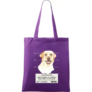 Lump a darebák labrador - Taška bavlněná - 42 x 38 cm ( Fialová )