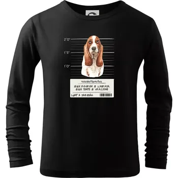 Chlapecké tričko Baset - lump a darebák - Triko dětské Long Sleeve - 122 cm/6 let ( Černá )