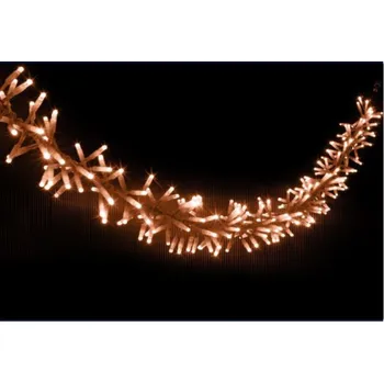 Vánoční dekorace CITY SR-551259 girlanda BOA s FLASH efektem, teple bílá, bílý kabel, 1m