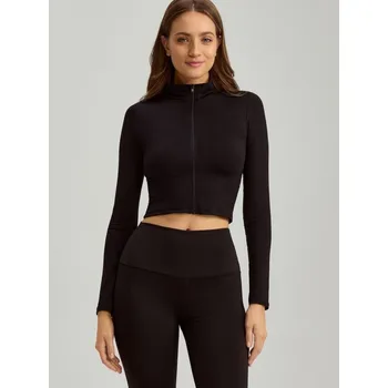 Dámská móda Mikina na zip se stojáčkem - XS - House - černá - 749FX-99X